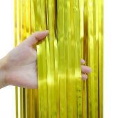 Занавес 100*200 см, матовый Дождик, золото