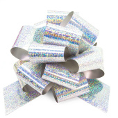 Бант 6х21см голография Серебро ДБ