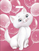 Пакет полиэтиленовый 38*48 см Кошка с шариками