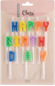 Свечи набор Буквы Пиксели Happy Birthday 2см ВВ