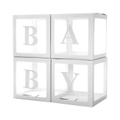 Коробка сюрприз для воздушных шаров 30х30х30см BABY Белые грани прозрачный упак (уп4) Коробка сюрприз для воздушных шаров 30х30х30см BABY Белые грани прозрачный упак (уп4)