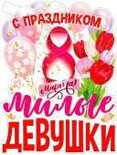 Плакат 60*45 см С ом, милые девушки!