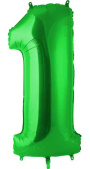 Шар фольга цифра 40" GR "1" Зеленый