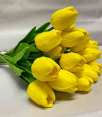 Тюльпан 30 см, латекс, жёлтый