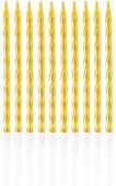 Свечи для торта 10 см, 10 шт. Золото