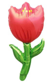 Шар фольга мини Цветок Тюльпан Красный 17" 43см FL