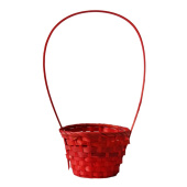 Корзина 13*13*9,5 см Бамбук, красная