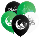 Шар латекс с рисунком 12"ВП пастель Ид Мубарак Eid Mubarak (50шт)