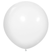 Шар латекс без рисунка 24"ВС пастель Белый White (10шт)