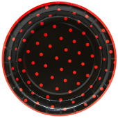 Тарелки бумага 180мм Божья коровка Черный (уп6) 77168 ДонБал