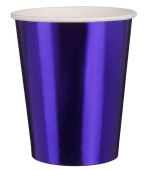 Стаканы бумажные Синий, Металлик 250мл (уп6) ВВ