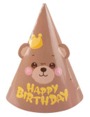 Колпак бумажный Мишка Коричневый (уп6) ВВ