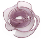 Лента декоративная 0,04х9,14м Органза с леской Дымчатая сирень ДБ