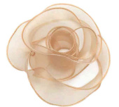 Лента декоративная 0,04х9,14м Органза с леской Золотистый бежевый ДБ