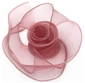 Лента декоративная 0,04х9,14м Органза с леской Дымчатая роза ДБ