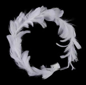 Ободок светящийся с перьями белый ВЗ
