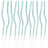 Свечи для торта 13 см, 12 шт. Волна бирюзовая