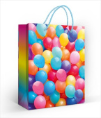 Пакет бумажный M 18х22см Воздушные шарики ОП