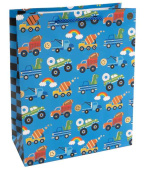 Пакет бумажный L 26х32см Супер Машинки Дизайн №3 Металлик