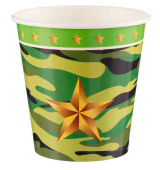 Стаканы бумажные Звездный Камуфляж 250мл (уп6) ДБ