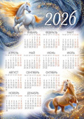 Календарь 2026 листовой А3 Символ ИмП