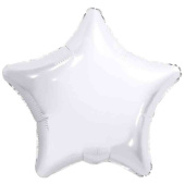 Шар фольга без рисунка 36"AG звезда сатин Белый