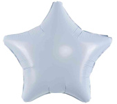 Шар фольга без рисунка 18"AG звезда пастель Небесный 1204-1711