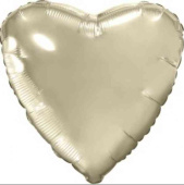 Шар фольга без рисунка 36" AG cердце пастель SLIM Шампань
