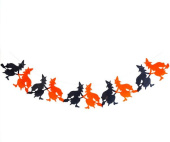 Гирлянда буквы HWN Ведьма оранжчерн 300см ЕУТ