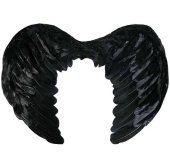 Карнавальный аксессуар Крылья ангела черные 40х55см ЕУТ