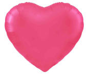 Шар фольга без рисунка 68" FL сердце сатин Розовый