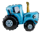 Шар фольга мини Синий трактор 12" 30см FL