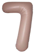 Шар фольга Цифра 40" Fm Slim Винтажная роза Матовый "7" (упак)