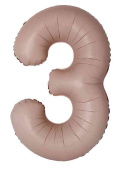 Шар фольга Цифра 40" Fm Slim Винтажная роза Матовый "3" (упак)