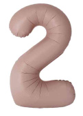 Шар фольга Цифра 40" Fm Slim Винтажная роза Матовый "2" (упак)