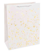 Пакет бумажный XXL 43х55см Тысячи созвездий Дизайн №4 БелыйЗолото