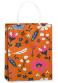Пакет Крафт 120гр L 26х32см Цветочный орнамент Дизайн №3 ДБ