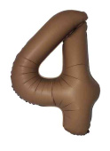Шар фольга Цифра 40" Fm Slim Шоколад Матовый "4" (упак)
