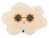 Шар фольга фигура Стильное облако 24" 61смGR (упак)