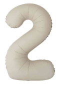 Шар фольга Цифра 40" Fm Slim Кремовый Латте Матовый "2" 1207-6072 (упак)