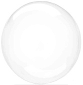 Шар Сфера Бабблс без рисунка 24"Deco Прозрачный (10шт) (черная упаковка)