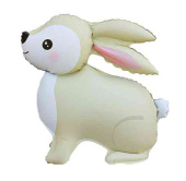 Шар фольга фигура AIR Лесной Зайка Кремовый Сатин 24" 61смFL (упак) (заяц)