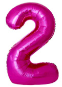 Шар фольга Цифра 40" Fm Slim Фуксия Fuchsia "2" (упак)
