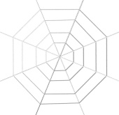 Декоративное украшение Паутина - сетка Белая 150 см