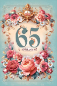 Открытка 65 лет С юбилеем МирП