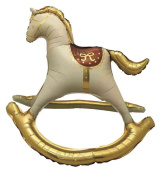 Шар фольга фигура AIR Лошадка Качалка Сатин 43" 109смFL (упак)