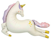 Шар фольга фигура Единорог нежный летящий сатин 45" 114см FL 1207-6216 (упак) (единорог)