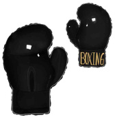 Шар фольга фигура Боксерская перчатка Черный 26" 66см FL (упак)