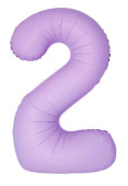 Шар фольга Цифра 40"Fm Slim Лаванда Матовый "2" (упак)