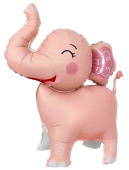 Шар фольга фигура AIR Слоник Розовый Сатин 25" 64смFL (упак)